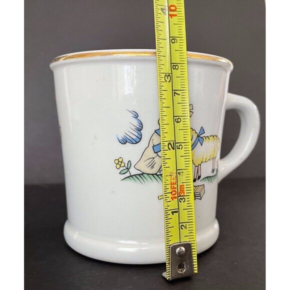 Vintage Buffalo Pottery Heirloom China Childs Mug & Bowl Mary Had a Little Lamb - Picture 11 of 12